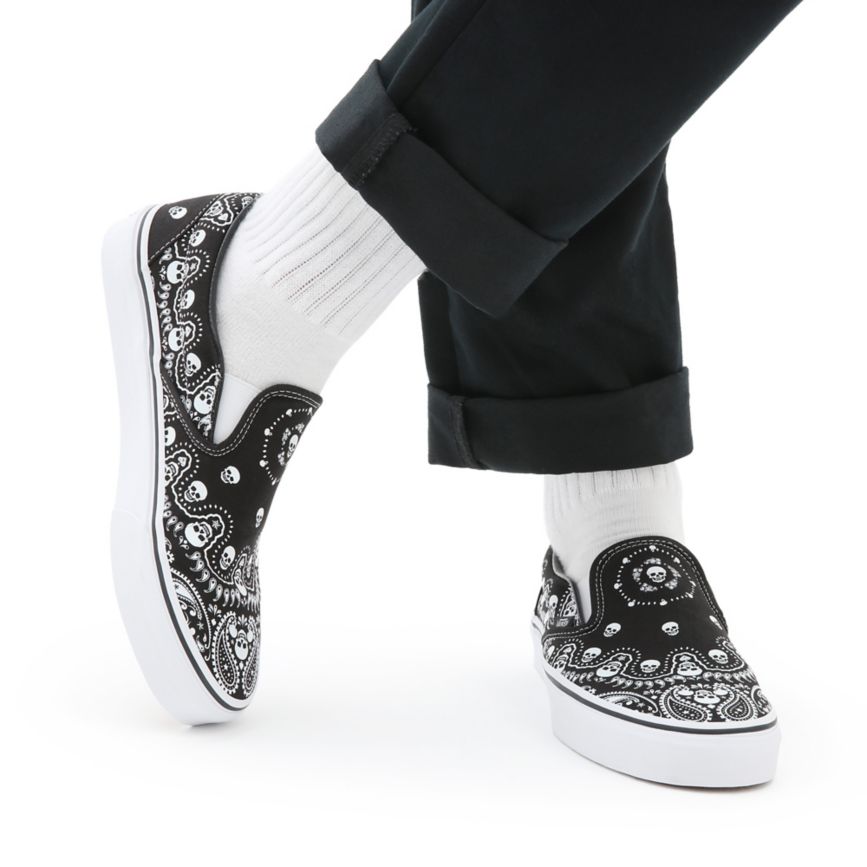 Vans Bandana Classic Slip-On Kengät Mustat | VN054P7GS10