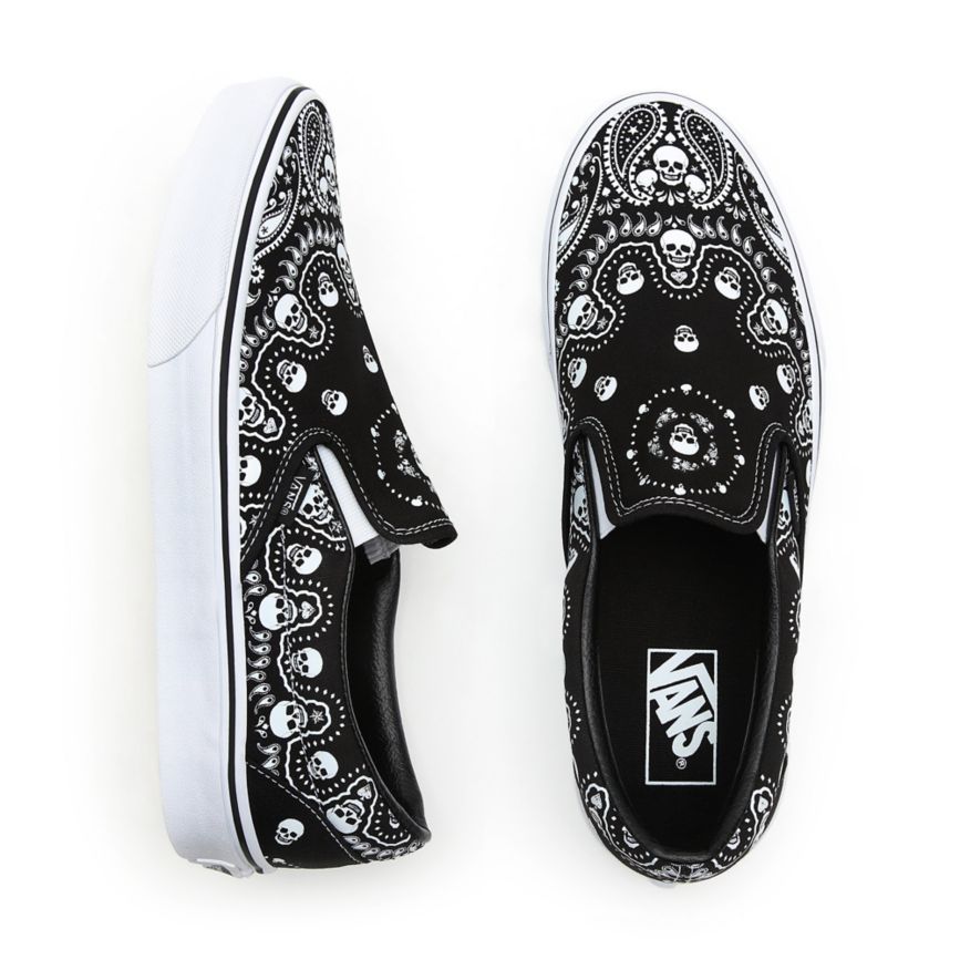 Vans Bandana Classic Slip-On Kengät Mustat | VN687S9BK08