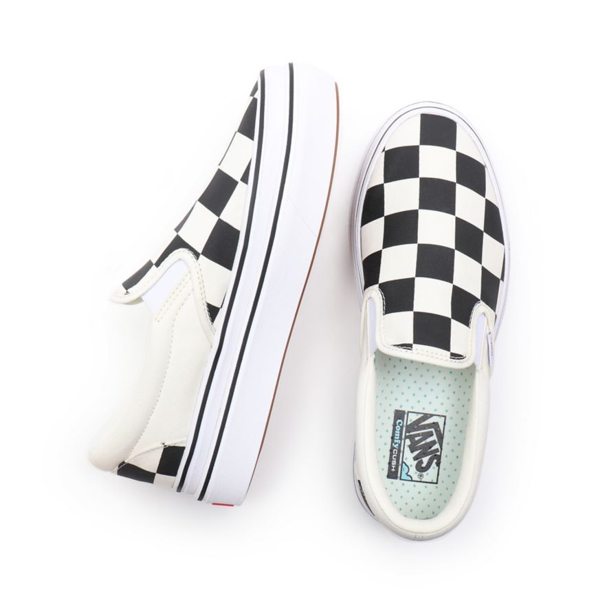 Vans Big Classics Checker Super ComfyCush Slip-On Kengät Valkoinen | VN223Q1TK39