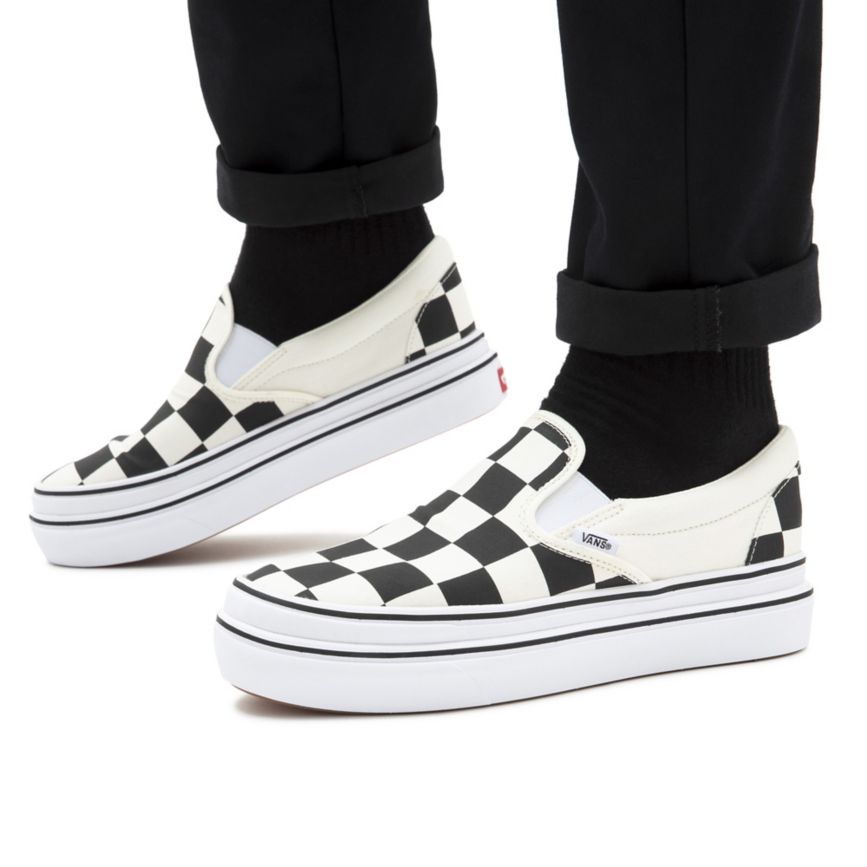 Vans Big Classics Checker Super ComfyCush Slip-On Kengät Valkoinen | VN223Q1TK39