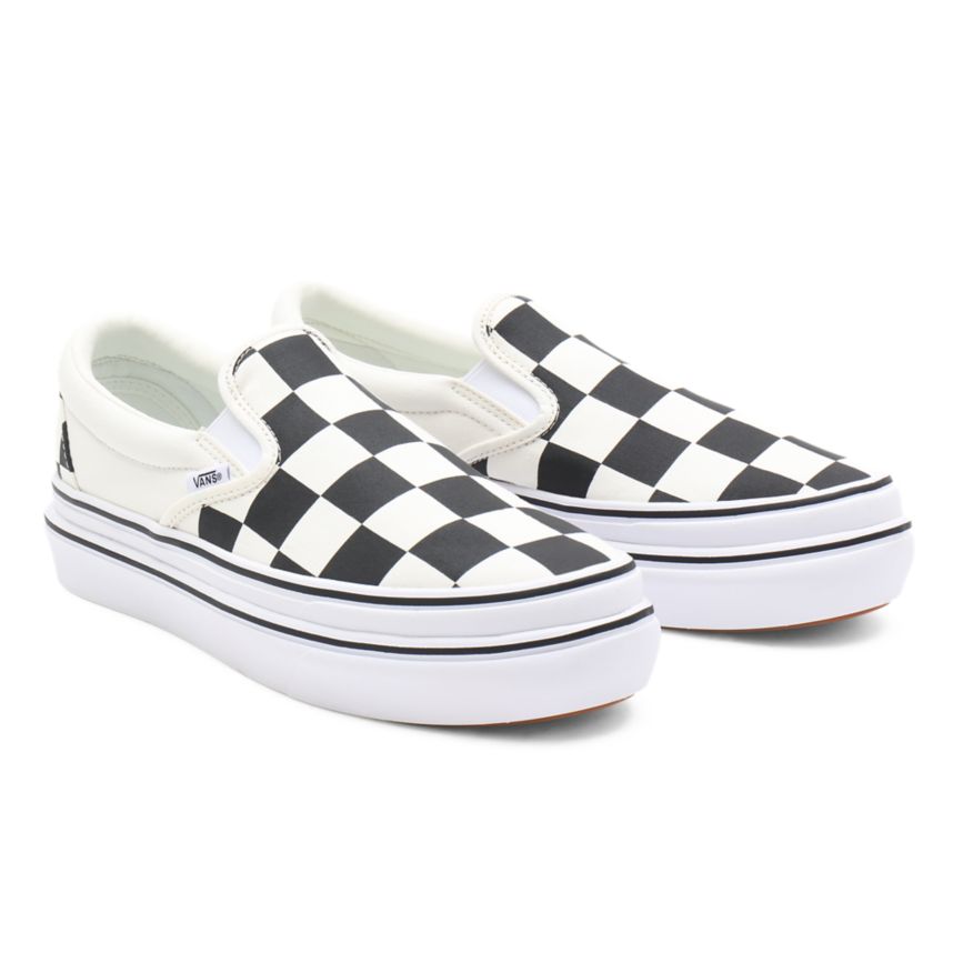 Vans Big Classics Checker Super ComfyCush Slip-On Kengät Valkoinen | VN223Q1TK39