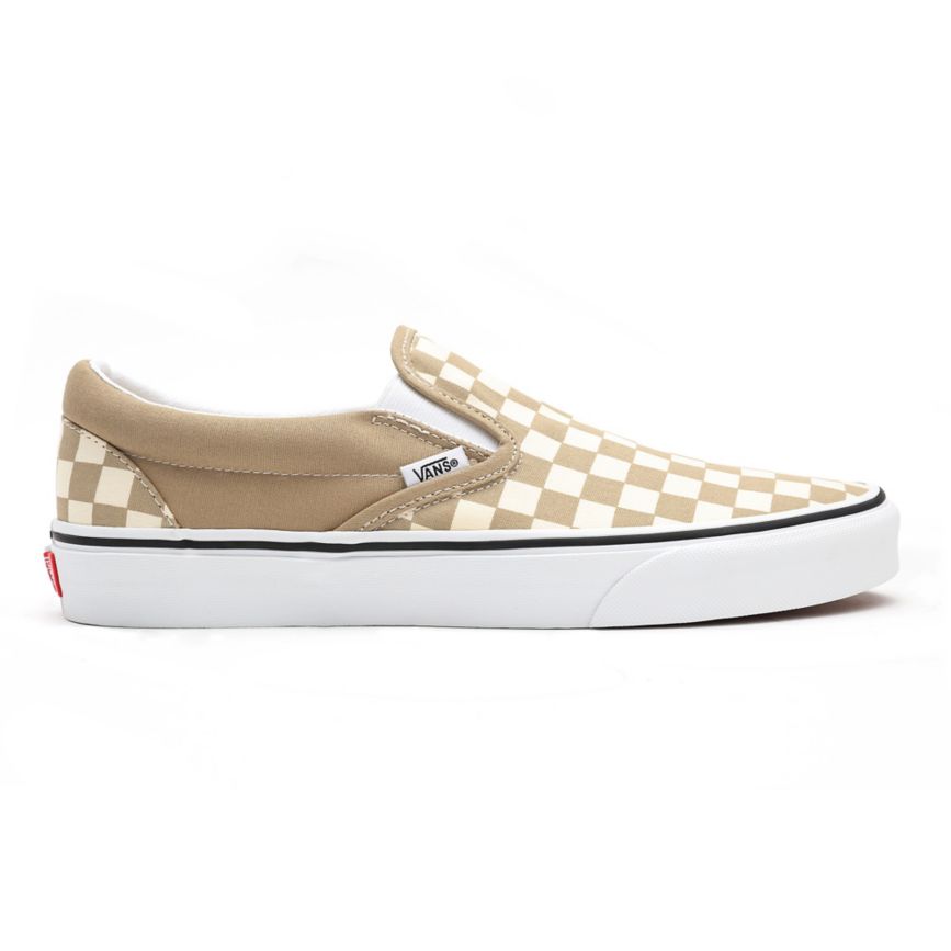 Vans Checkerboard Classic Slip-On Kengät Beige | VN200E5GZ82