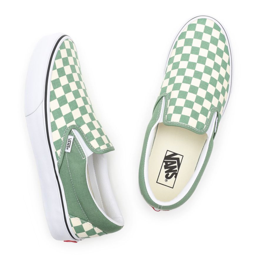 Vans Checkerboard Classic Slip-On Kengät Turkoosi | VN880C0LJ45