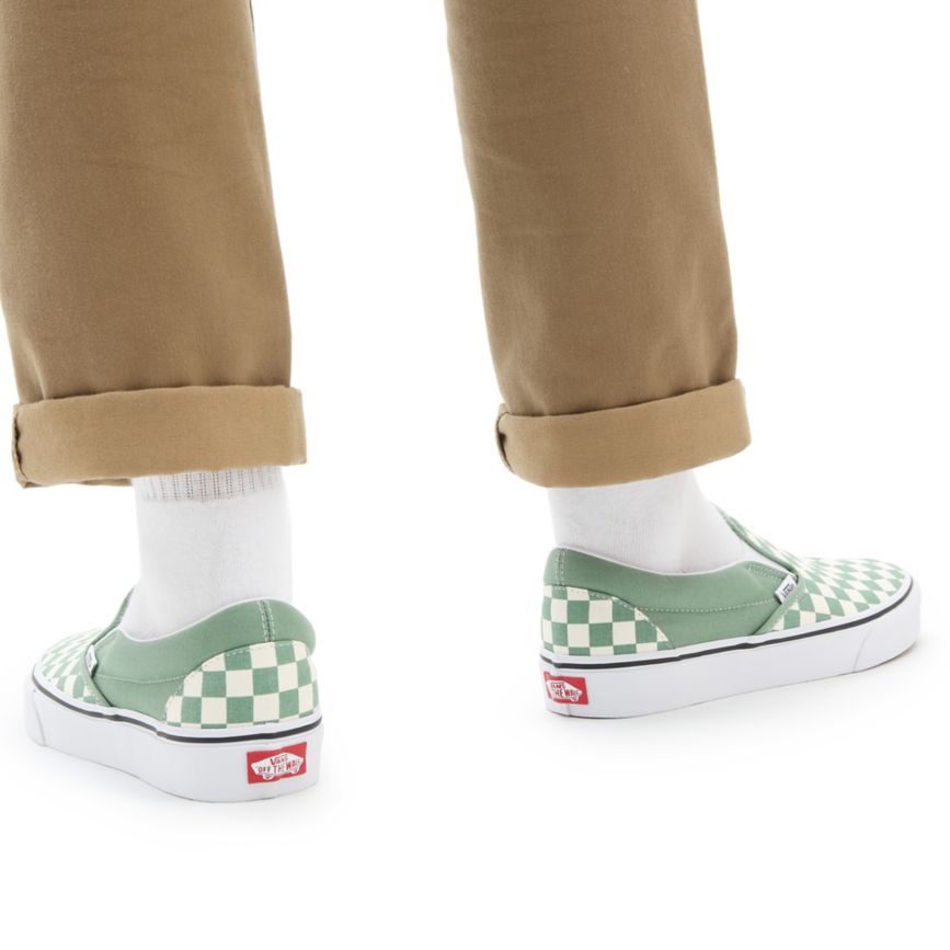 Vans Checkerboard Classic Slip-On Kengät Turkoosi | VN880C0LJ45