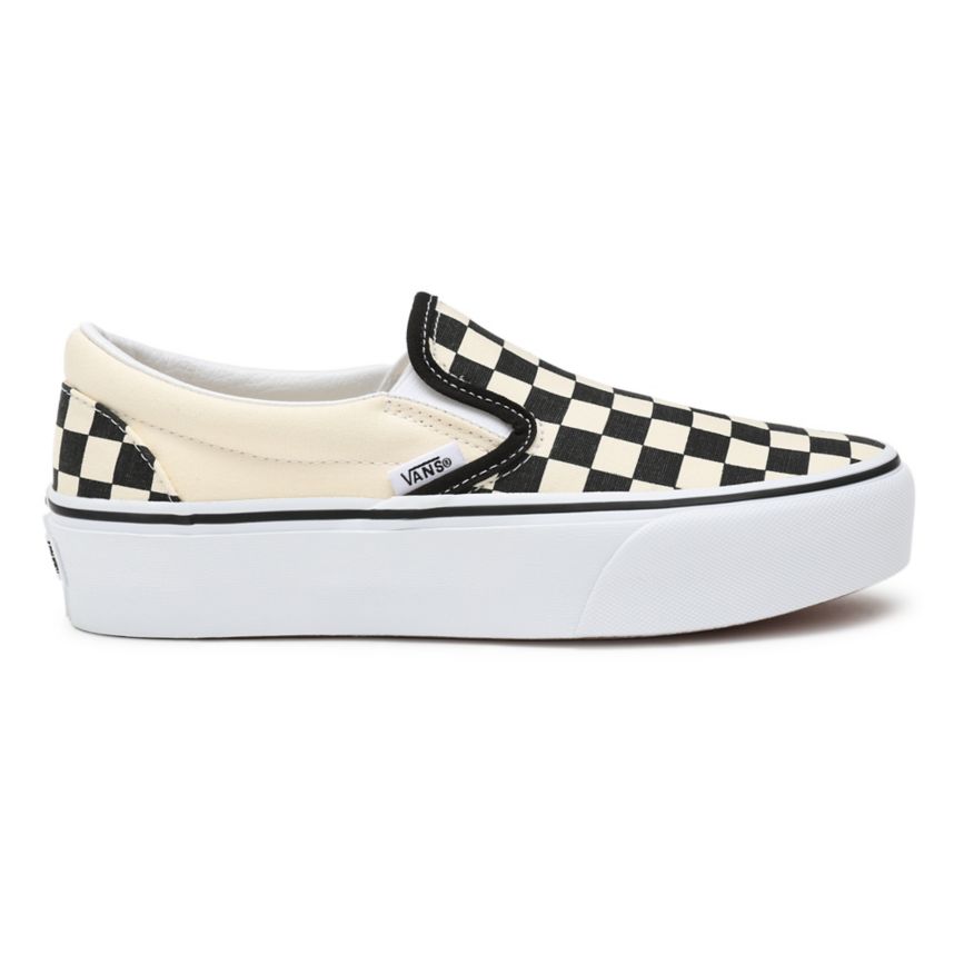 Vans Checkerboard Classic Slip-On Platform Kengät Mustat | VN004X1TZ65