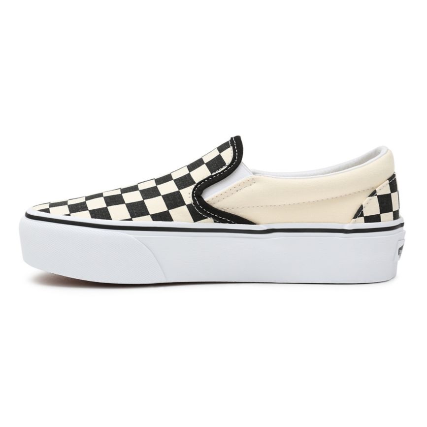 Vans Checkerboard Classic Slip-On Platform Kengät Mustat | VN004X1TZ65