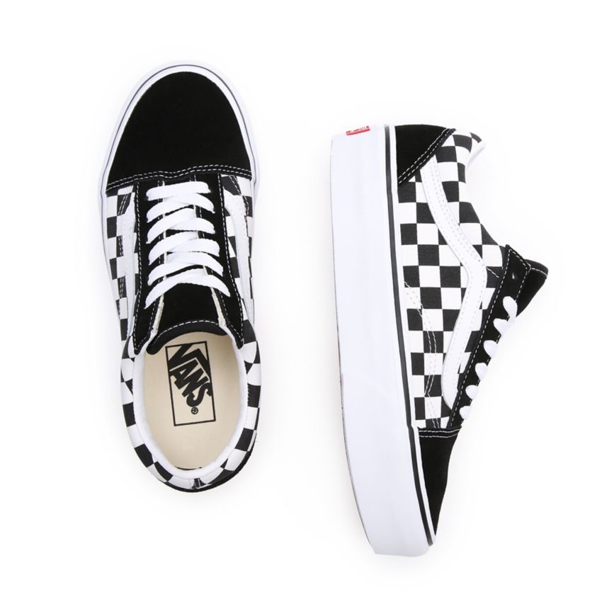 Vans Checkerboard Old Skool Platform Kengät Mustat | VN639N7AA96