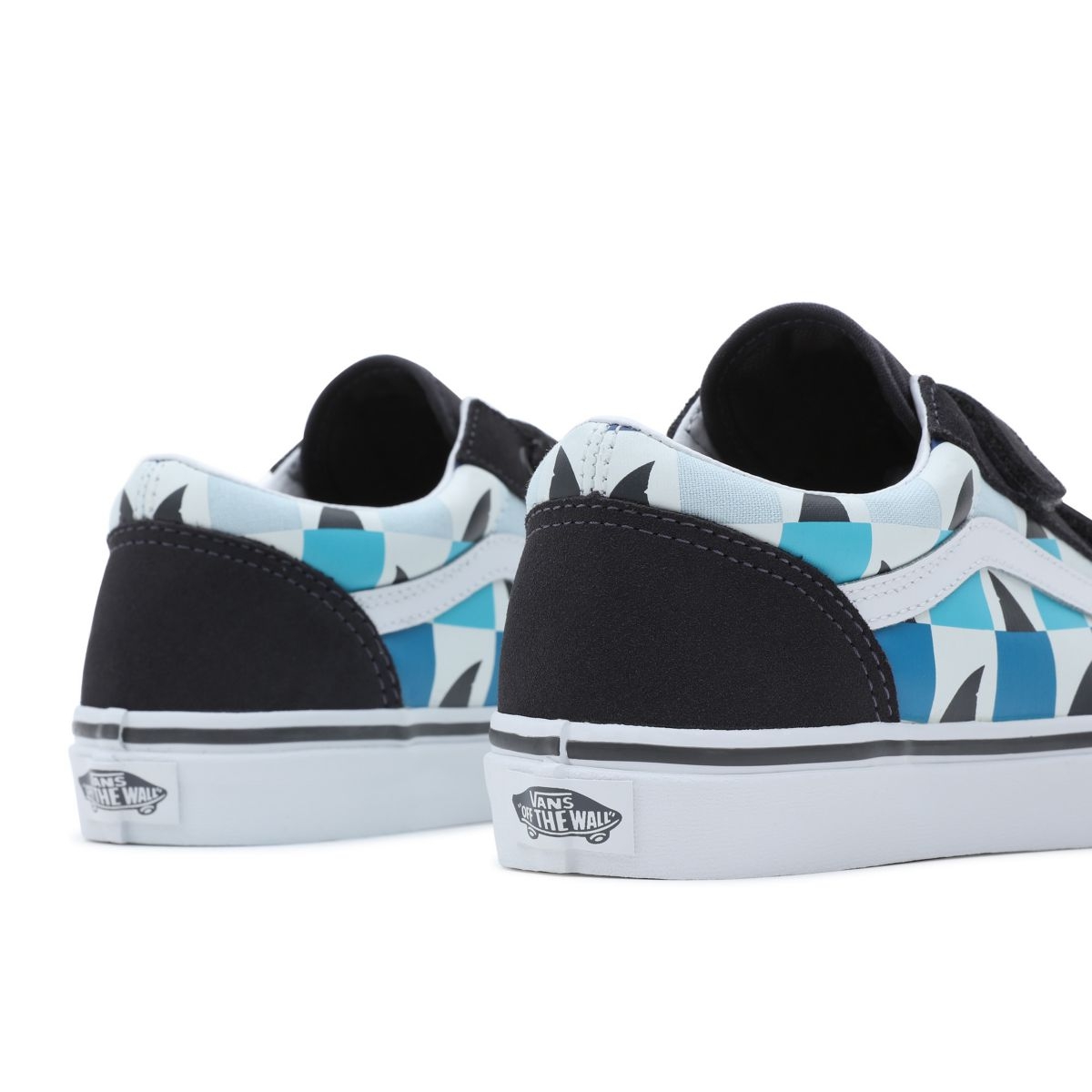 Vans Glow Checkerboard Sharks Old Skool Tarranauha Kengät Mustat | VN963K2KC46