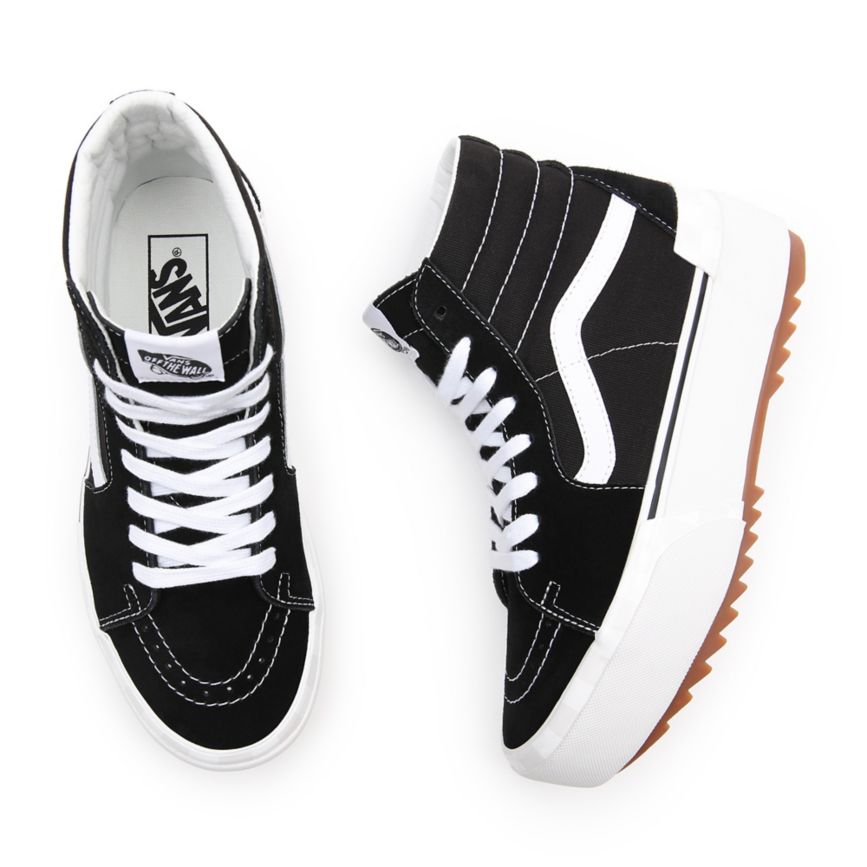 Vans Mokka Canvas Sk8-Hi Stacked Kengät Mustat | VN938I0MN81