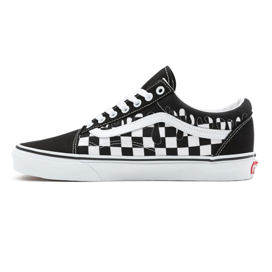 Vans Paint Drip Checkerboard Old Skool Kengät Mustat | VN128M7MH14