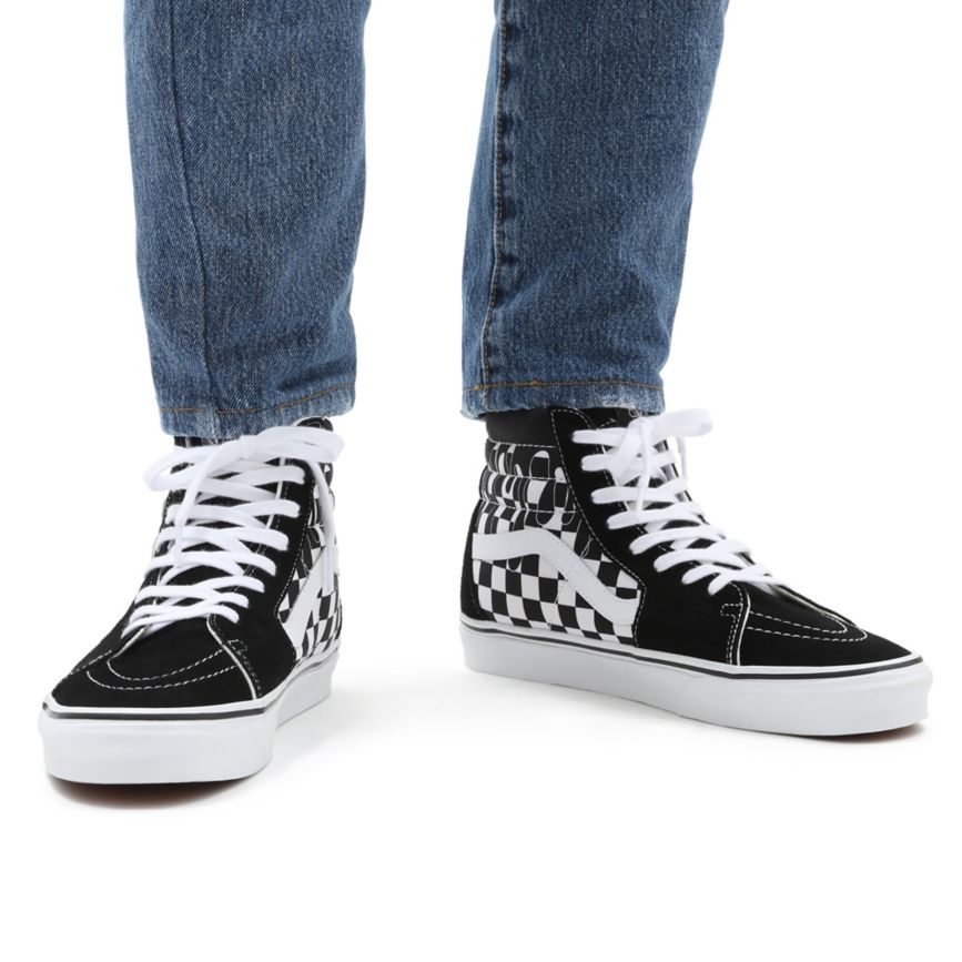 Vans Paint Drip Checkerboard Sk8-Hi Kengät Mustat | VN013W9GG55