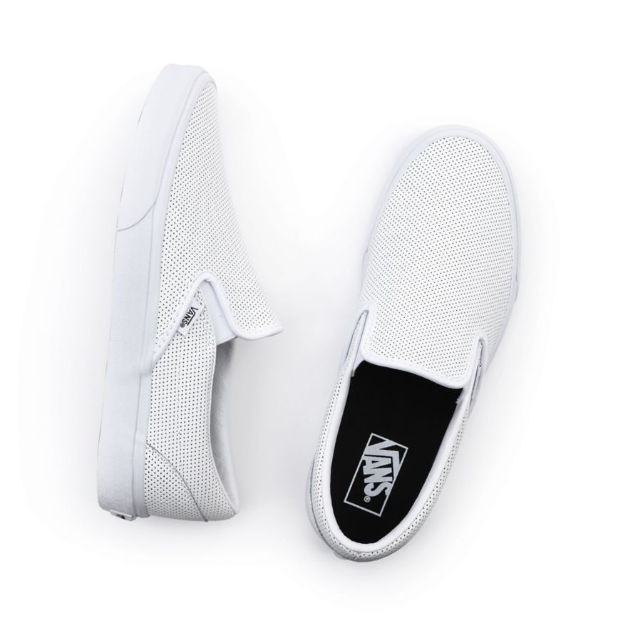 Vans Perf Nahkaiset Classic Slip-On Kengät Valkoinen | VN568V1VU86