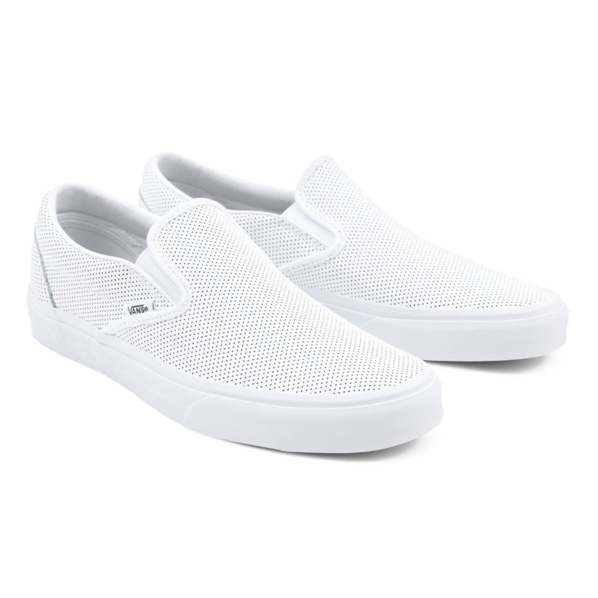 Vans Perf Nahkaiset Classic Slip-On Kengät Valkoinen | VN568V1VU86