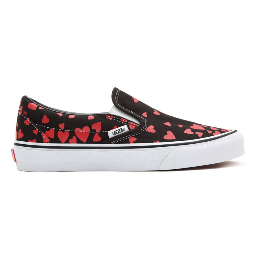 Vans Valentines Hearts Classic Slip-On Kengät Mustat | VN194I5QF42