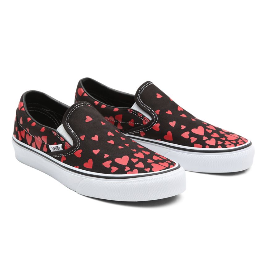 Vans Valentines Hearts Classic Slip-On Kengät Mustat | VN194I5QF42