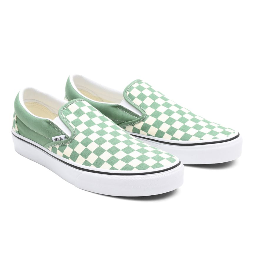 Vans Checkerboard Classic Slip-On Kengät Turkoosi | VN880C0LJ45